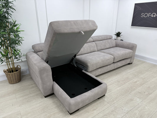 Sofology Metropolitan Fabric 4 Seater Chaise Sofa Bed with Storage