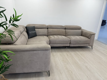 DFS Tahiti Power Recliner Corner Sofa In Stone