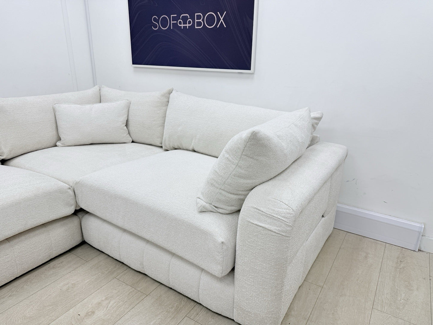 Sofology The Westwood Corner Sofa In Ecru Boucle Fabric