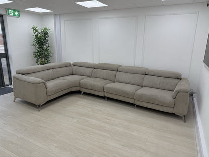 DFS Tahiti XL Power Recliner Corner Sofa In Stone