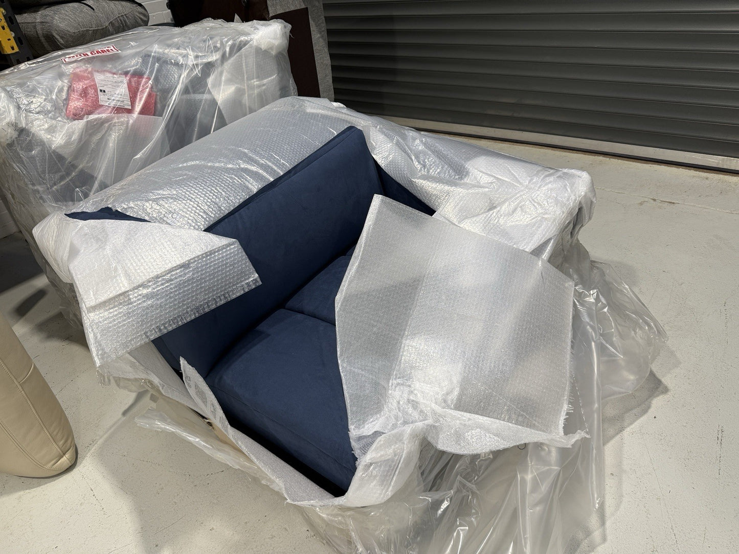 Italia Living 3 Seater Power Recliner Sofa In Luna Blue