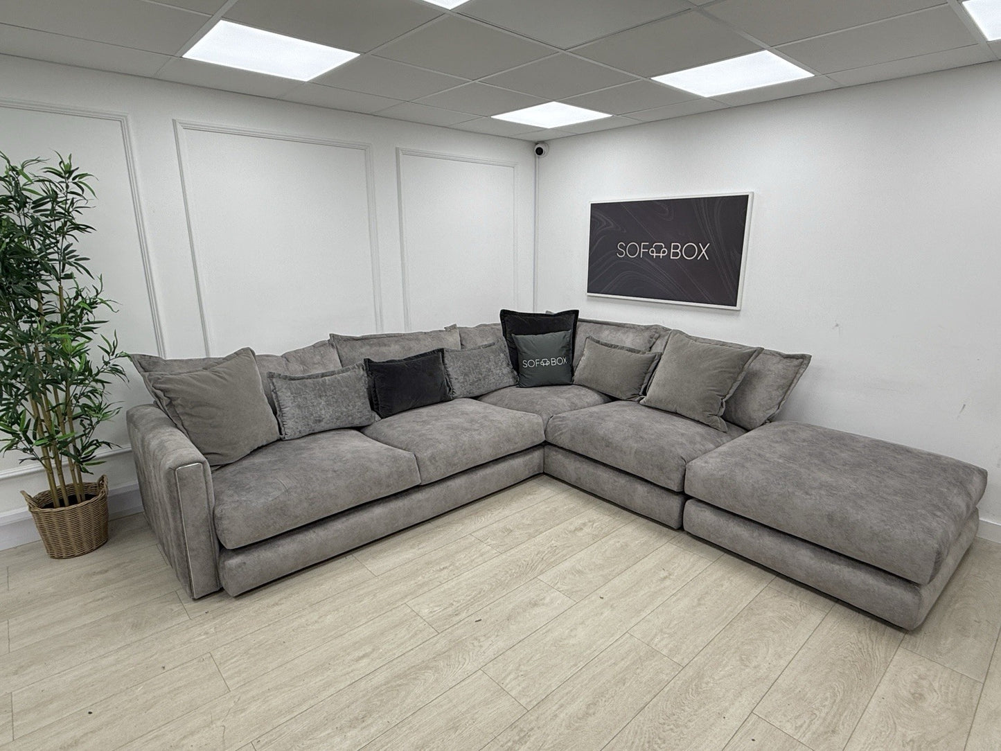DFS Devine Corner Sofa In Grey