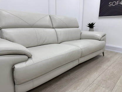 DFS Caldo 3 Seater Power Recliner Sofa In Fossil Leather