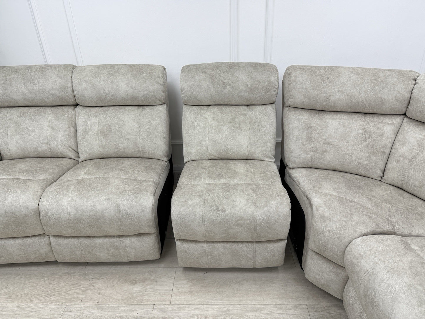 Furniture Village Moreno Power Recliner Corner Sofa In Cream Fabric