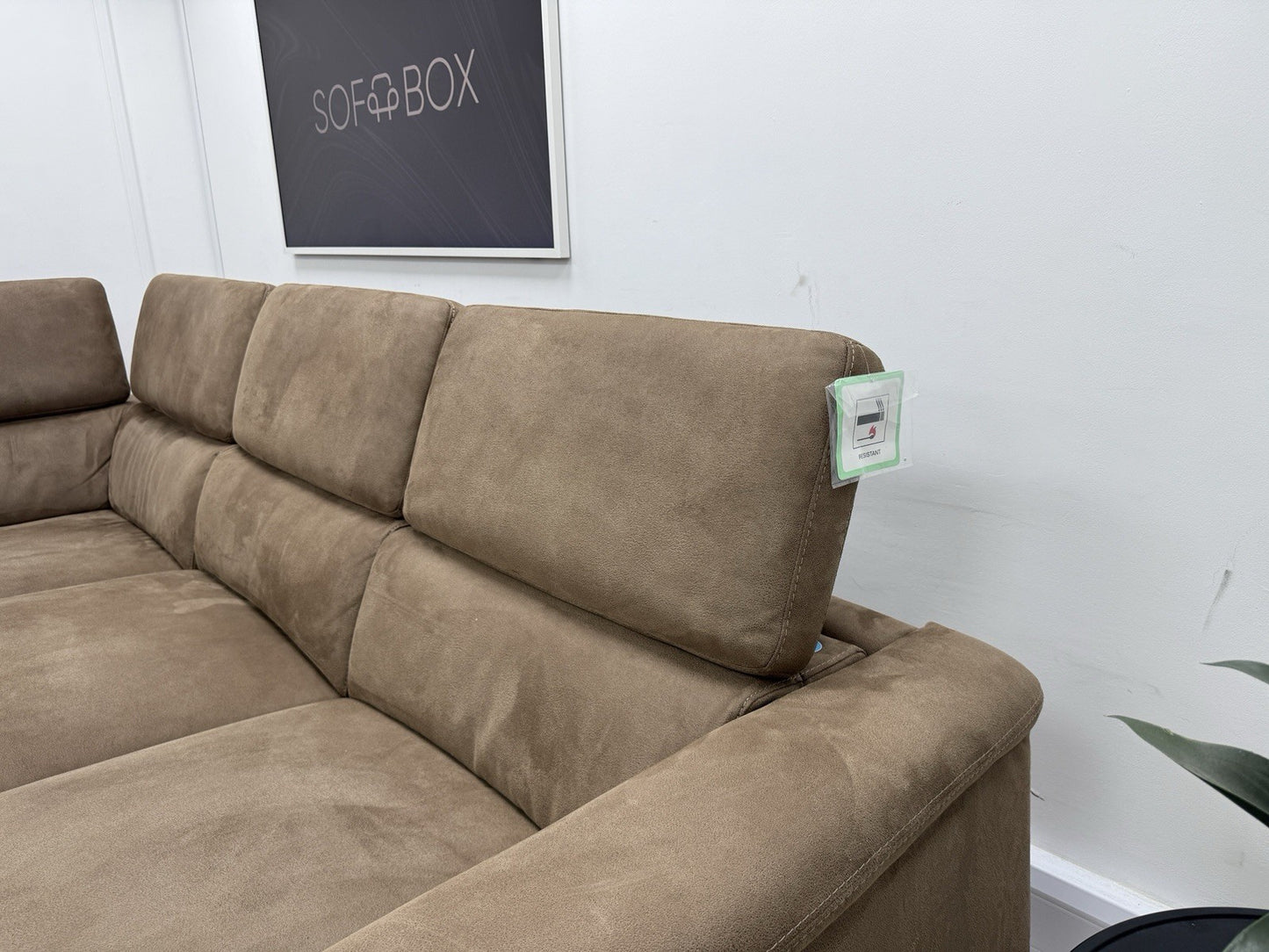 DFS Tahiti Power Recliner Corner Sofa In Arizona Tan Fabric