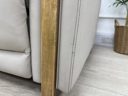 La-Z-Boy Faith Power Recliner/Headrest Armchair In Cream Leather