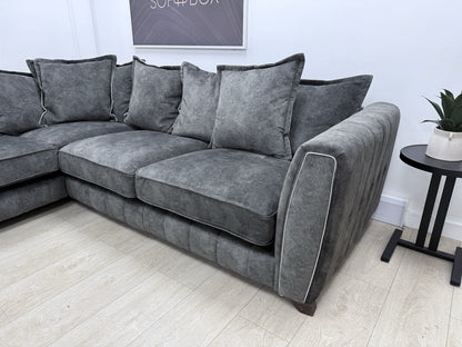 DFS Cherished Corner Sofa In Charcoal Combination