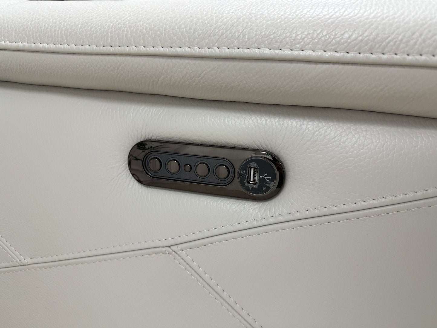 DFS Caldo 3 Seater Power Recliner Sofa In Fossil Leather