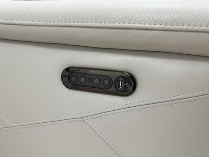 DFS Caldo 3 Seater Power Recliner Sofa In Fossil Leather