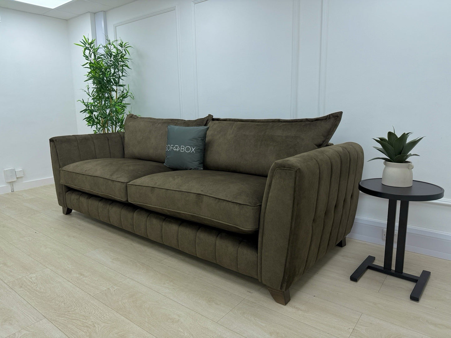 DFS Cherished 4 Seater Sofa In Sage Self Piped Combination