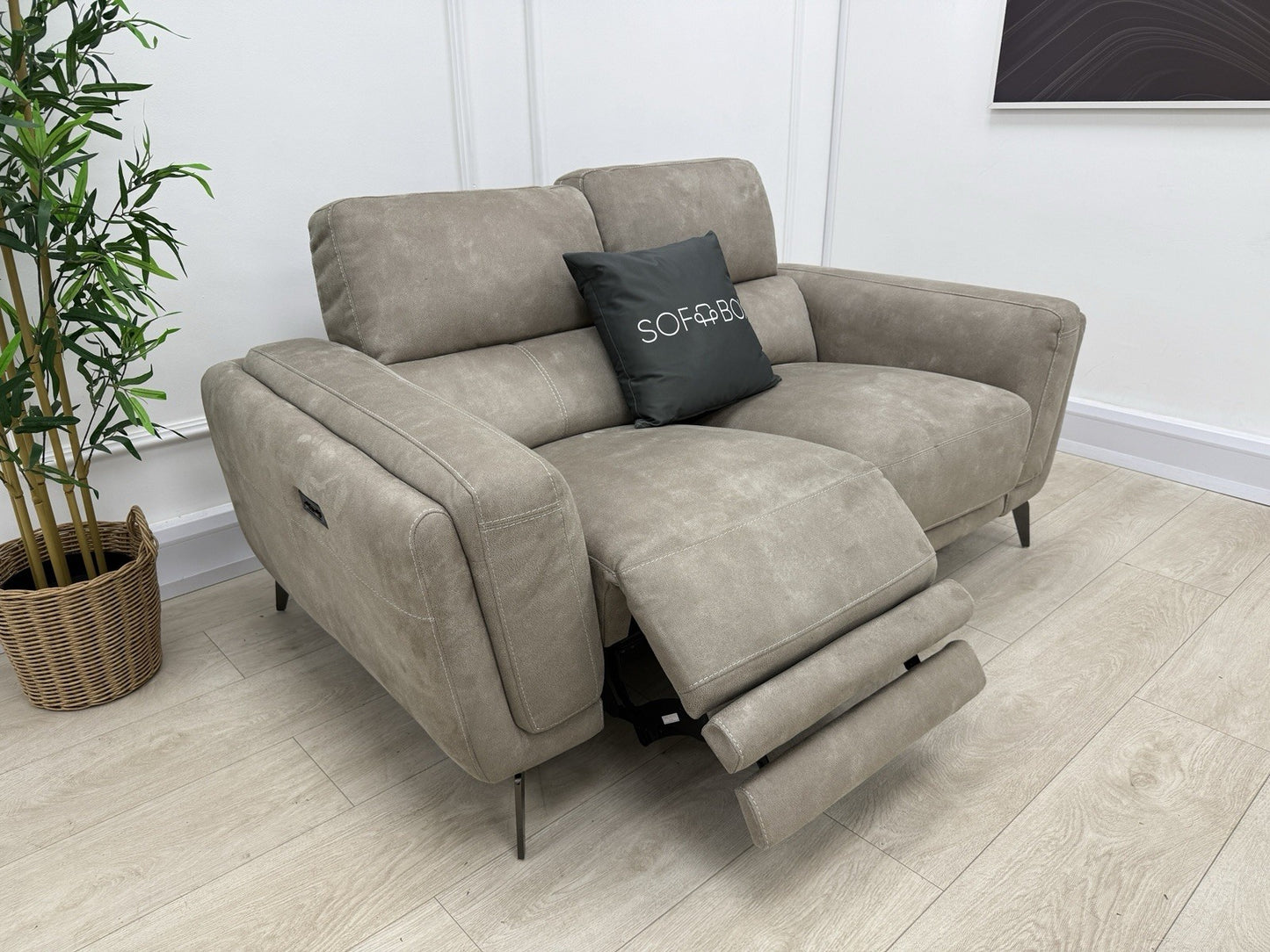 DFS San Mateo 2 Seater Power Recliner Sofa In Arizona Stone