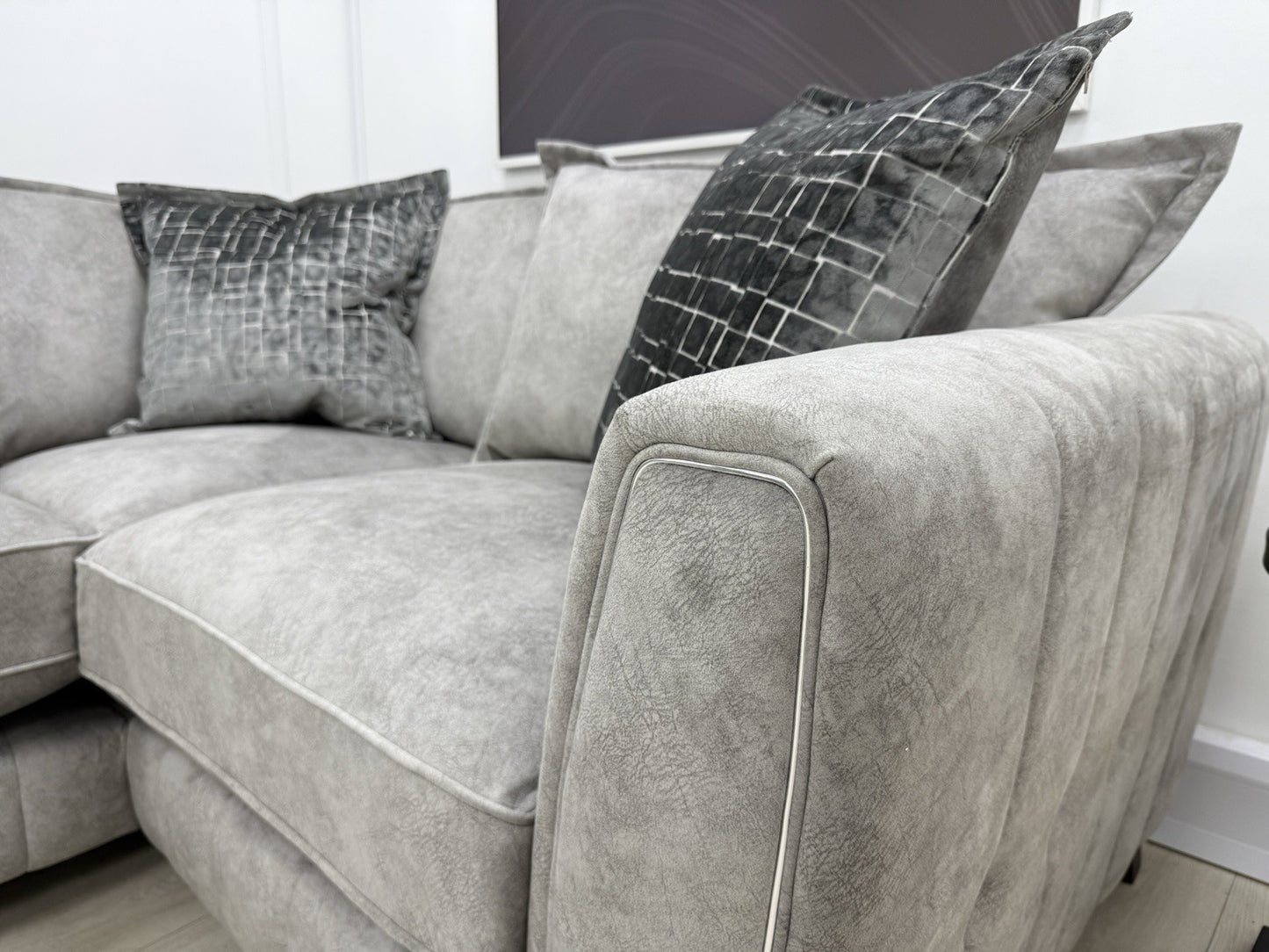 DFS Cherished Corner Sofa In Grey LHF