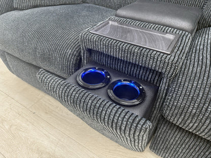 La-Z-Boy New Tamla 2 Seater Power Recliner Headrest Lumbar With Console Unit