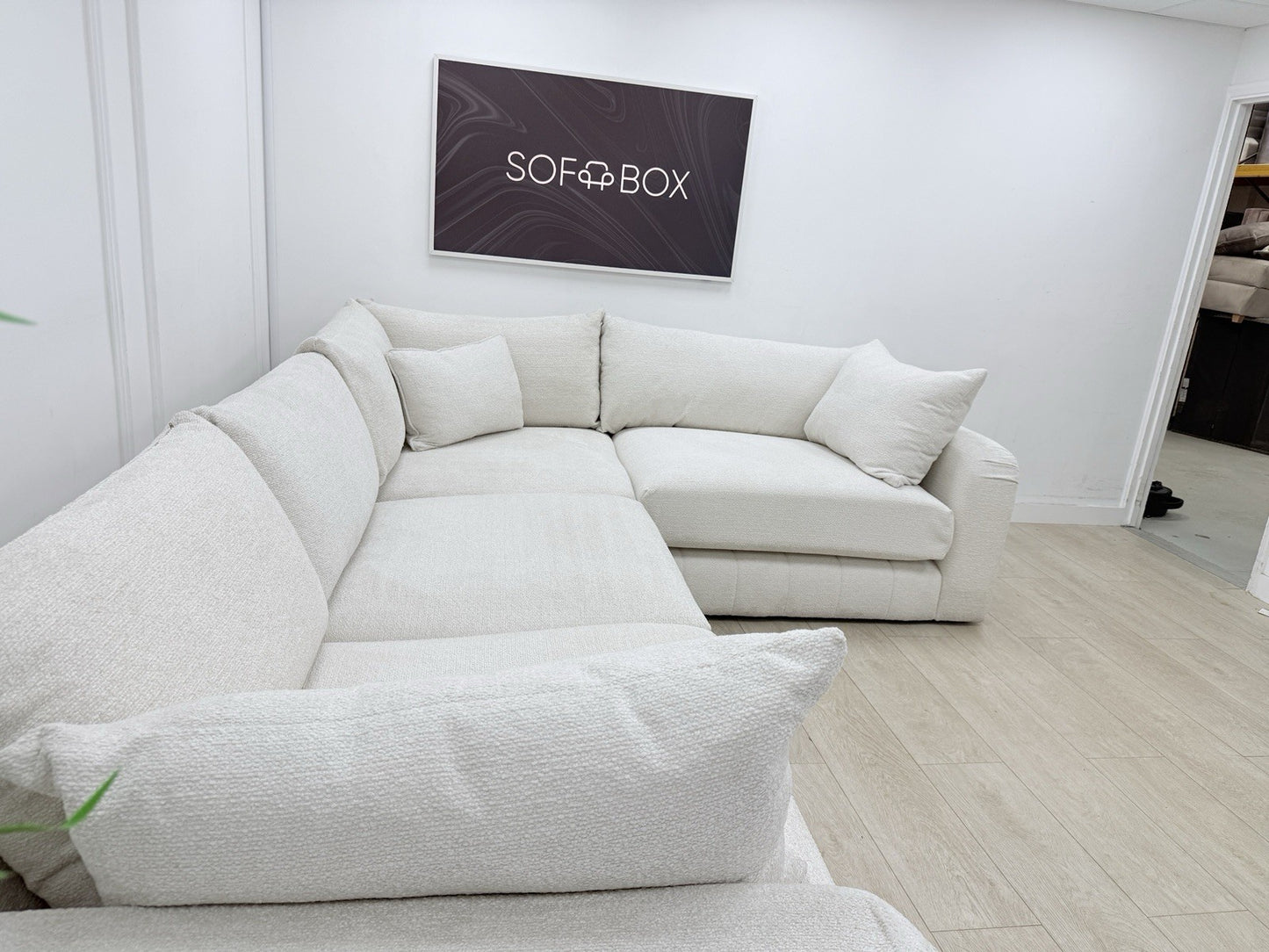 Sofology The Westwood Corner Sofa In Ecru Boucle Fabric