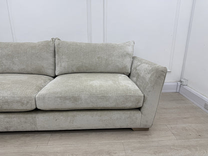 DFS Dunstable Grand Designs 4 Seater Sofa In Natural Luxe Chenille