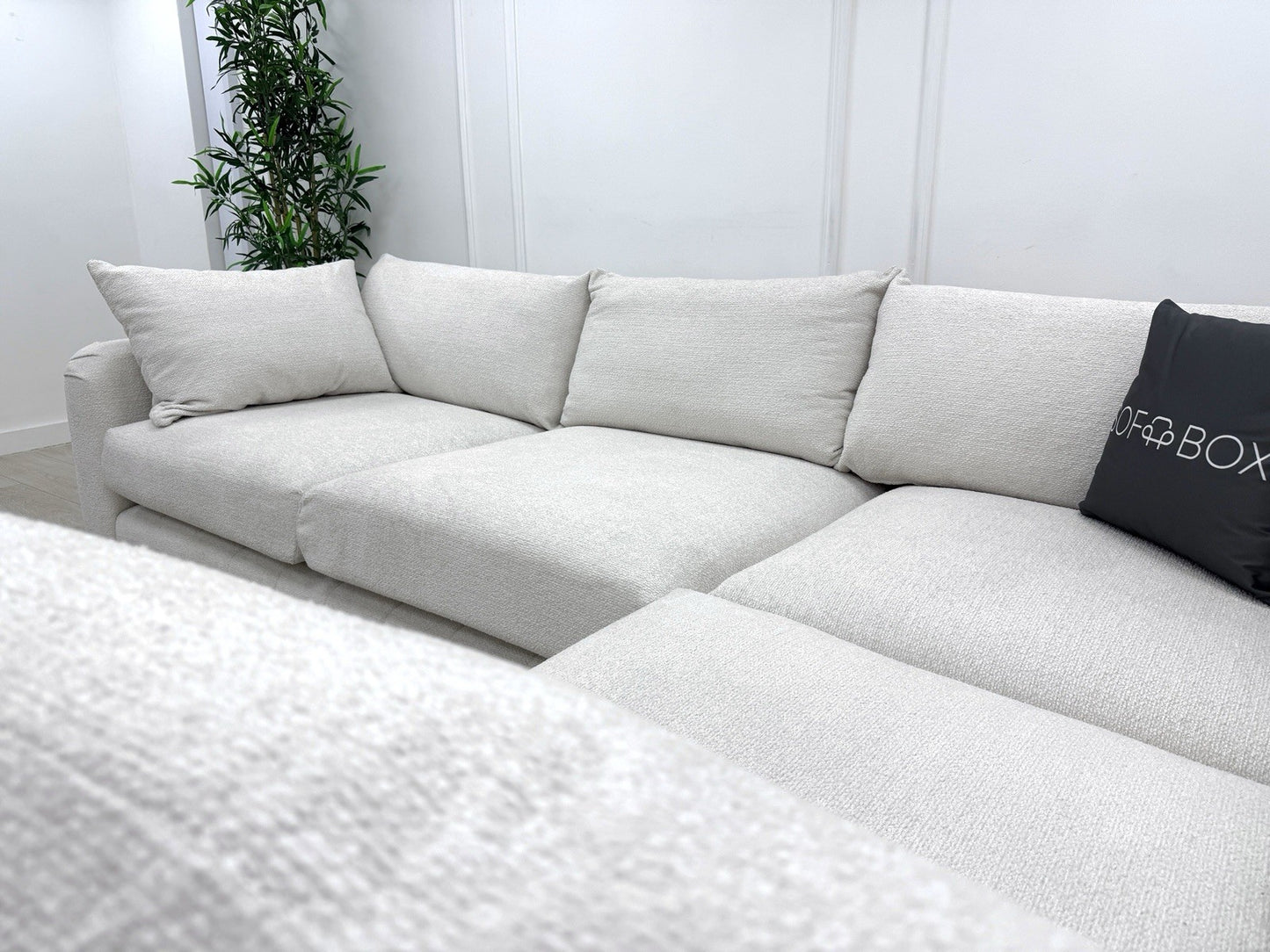 Sofology The Westwood Corner Sofa In Ecru Boucle Fabric