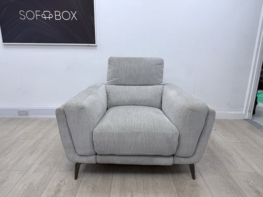 DFS San Mateo Power Recliner Armchair In Fresno Ivory Fabric