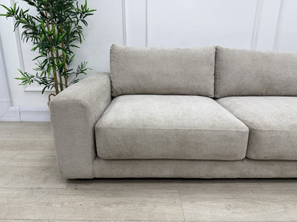 Sofology Amalfi Corner Sofa In Cosy Chenille Stone Fabric