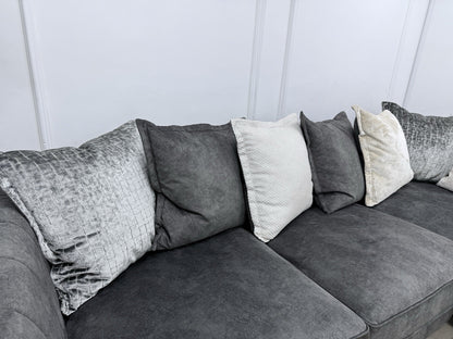 DFS Cherished Corner Sofa In Charcoal Combination