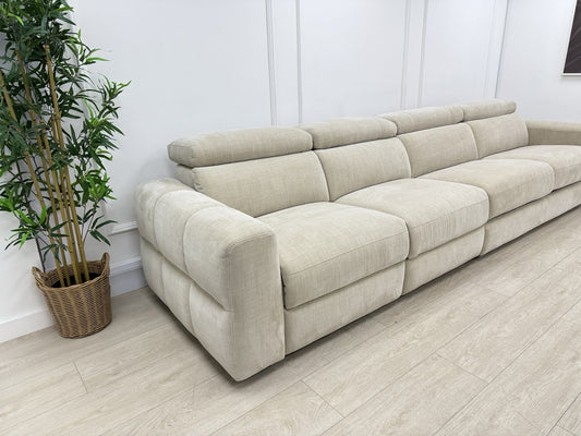 La-Z-Boy Colorado 6 Seater Recliner Sofa Bed In Antique Chinelle Wicker Fabric