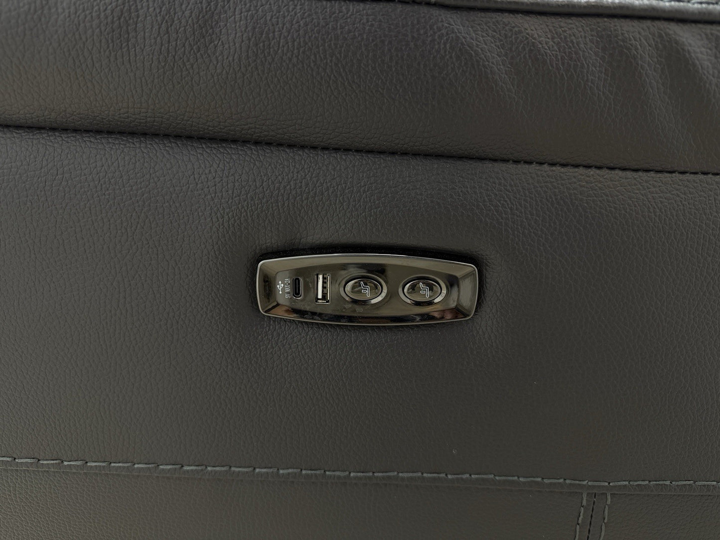 DFS Ronan Leather 4x Power Recliner Corner Sofa In Grey