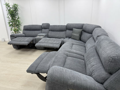 Sofology Radleigh Power Recliner Corner Sofa In Blue