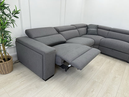 DFS Wander Power Recliner Corner Sofa In Charcoal Grey