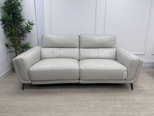 DFS San Antonio 3 Seater Power Recliner Heated Sofa In Fossil Leather