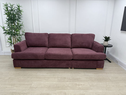 DFS Freya 4 Seater Sofa In Wine Fabric