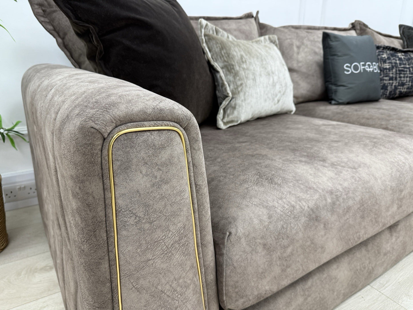 DFS Devine Corner Sofa In Chocolate Combination