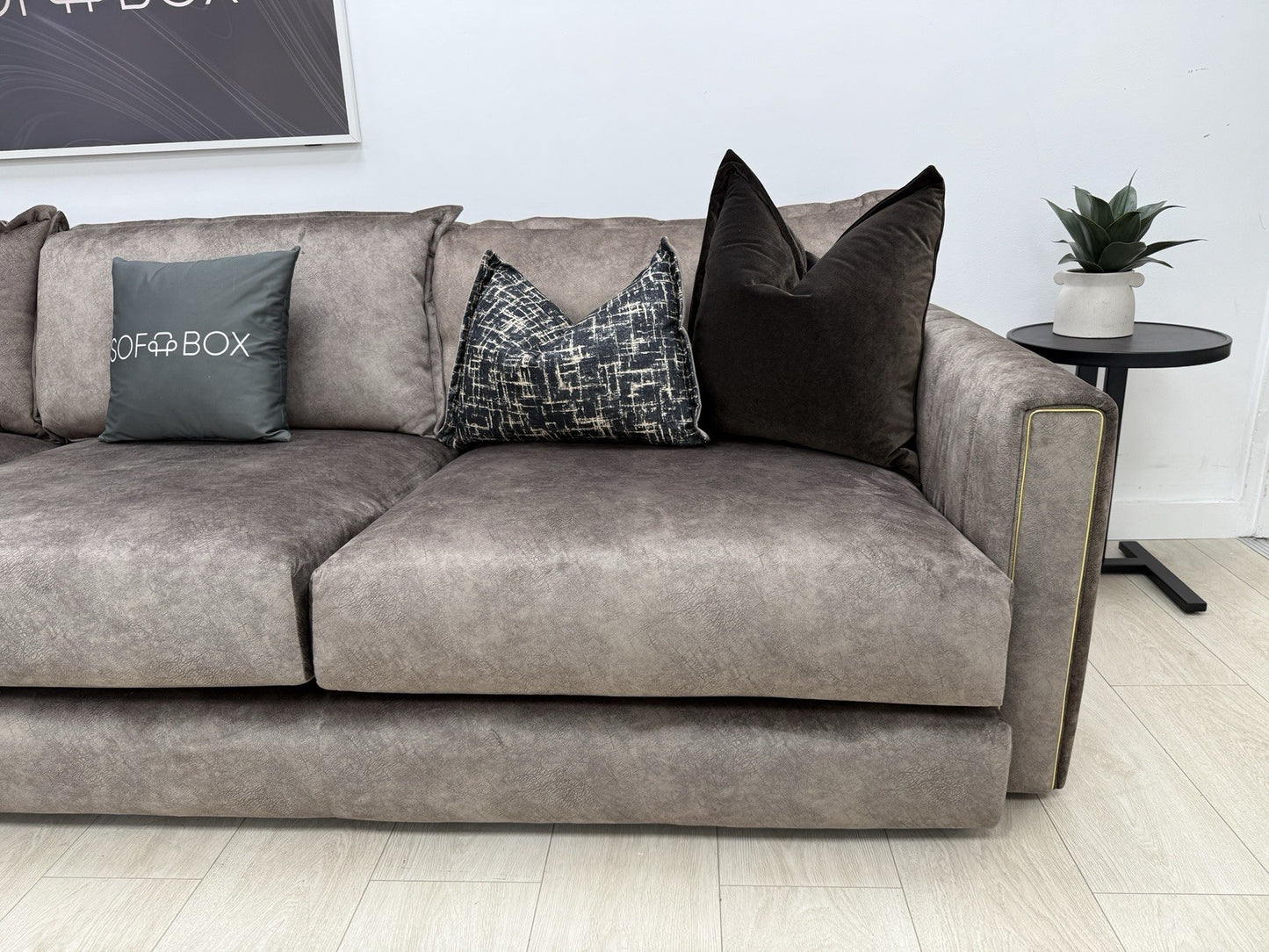 DFS Devine Corner Sofa In Chocolate