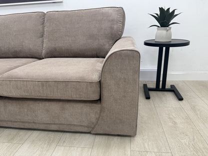 DFS Orka Velvet Corner Sofa In Mocha