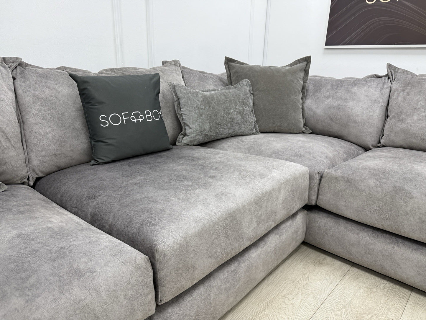 DFS Devine Corner Sofa In Light Grey