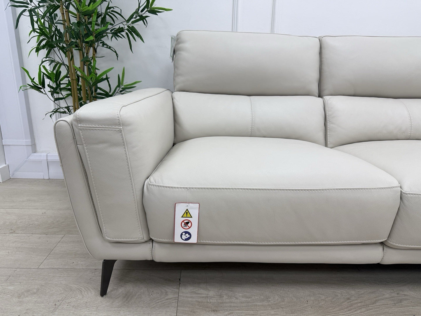 DFS San Antonio Power Recliner 3 Seater Chaise End Sofa In Fossil Leather