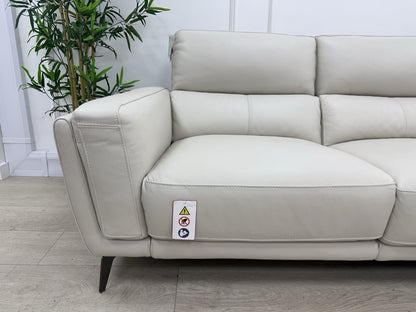 DFS San Antonio Power Recliner 3 Seater Chaise End Sofa In Fossil Leather