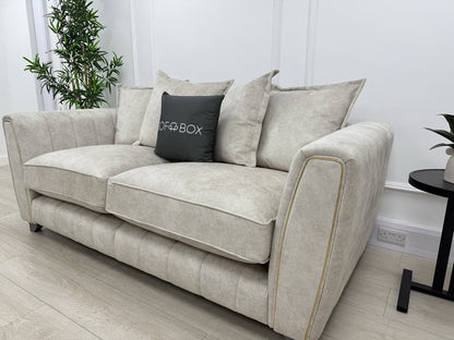 DFS Cherished Pillow Back 3 Seater Sofa In Cream Combination