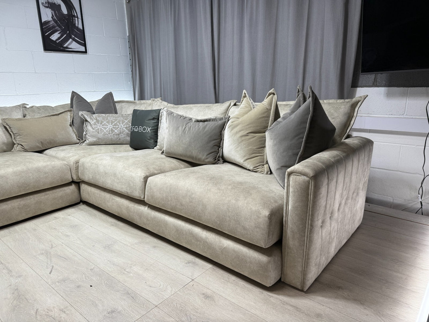 DFS Devine Corner Sofa in Oatmeal