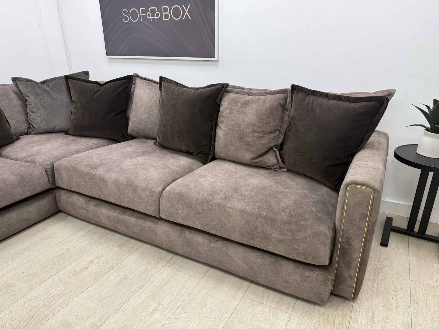 DFS Devine Corner Sofa In Chocolate
