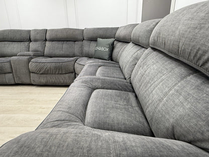 Harveys Brooklyn Power Recliner Corner Sofa In Charcoal Grey