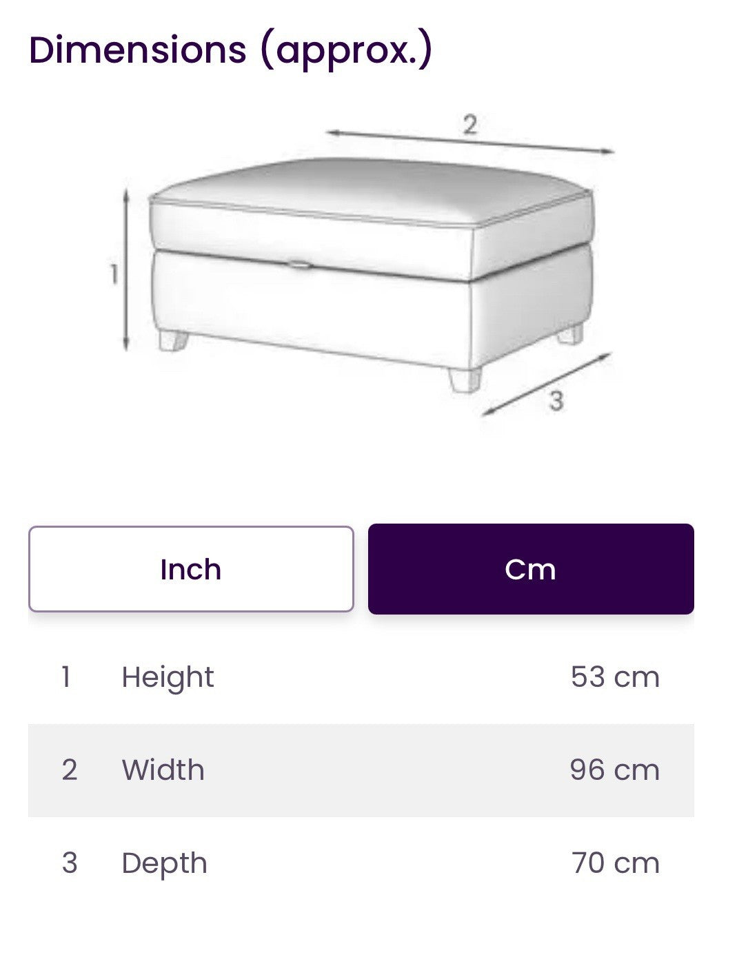 DFS Cherished Storage Footstool In Oatmeal