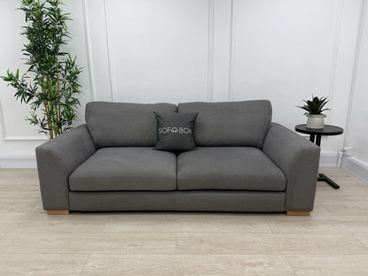 DFS Calix 3 Seater Sofa In Grey Bouclé Fabric