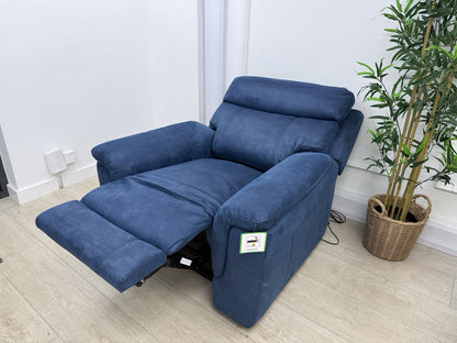 DFS Ronan Power Lift And Rise Chair In Arizona Blue Fabric