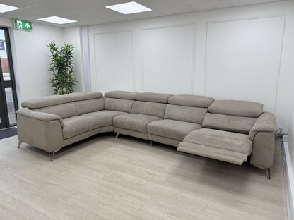 DFS Tahiti XL Power Recliner Corner Sofa In Stone