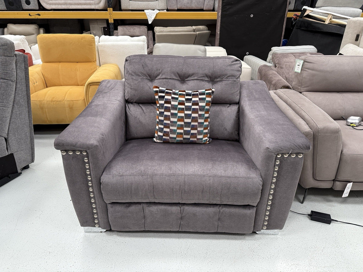 La-Z-Boy New Hollywood Power Recliner Love Chair In Grey