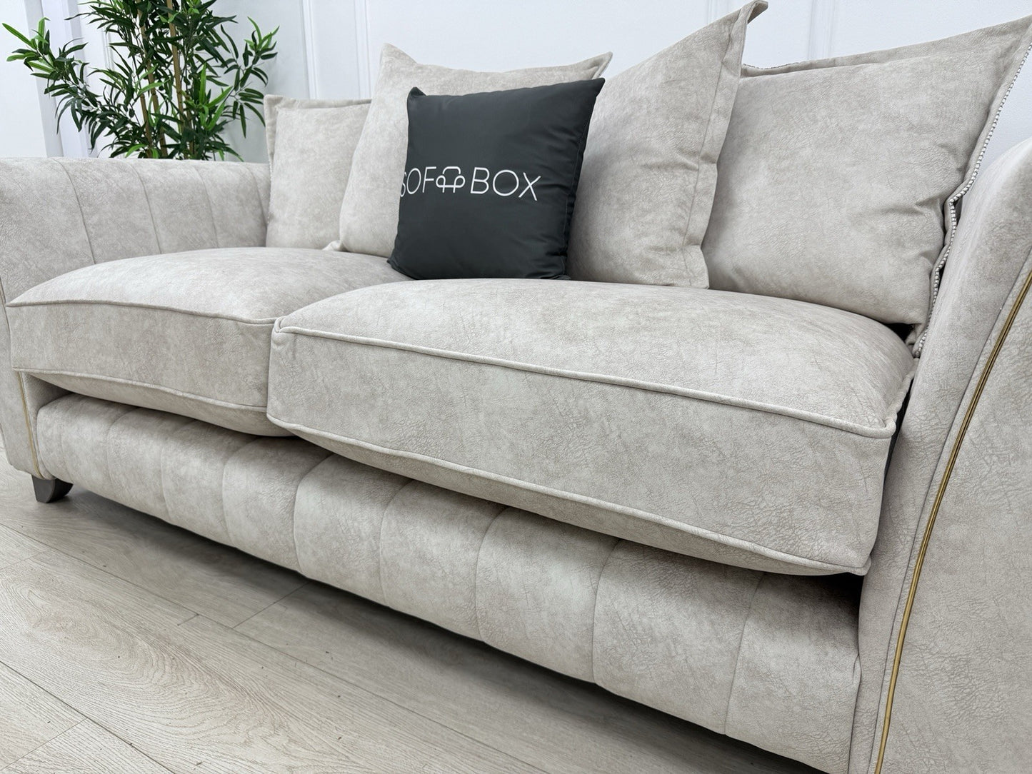 DFS Cherished Pillow Back 3 Seater Sofa In Cream Combination