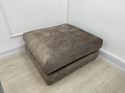 DFS Devine Footstool In Chocolate Fabric