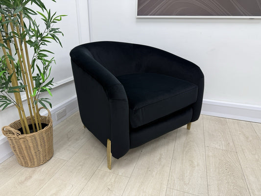 Sofology The Oscar Accent Chair In Black Velvet