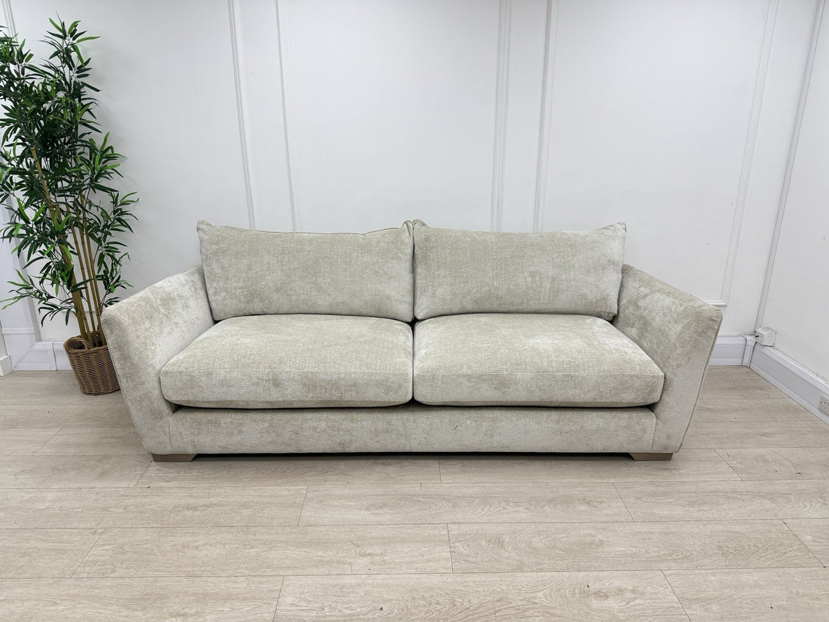 DFS Dunstable Grand Designs 4 Seater Sofa In Natural Luxe Chenille