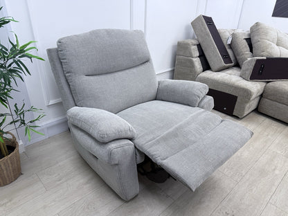 La-Z-Boy New Tamla Power Recliner Chair In Grey Fabric