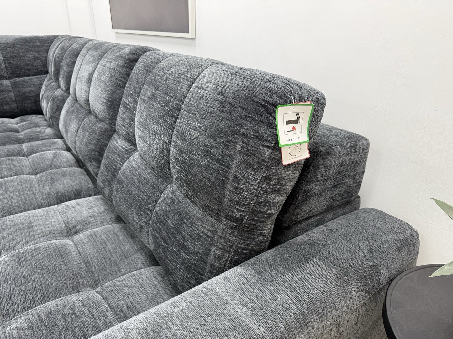 DFS Steller Power Recliner Chaise Corner Sofa In Nuova Black Fabric
